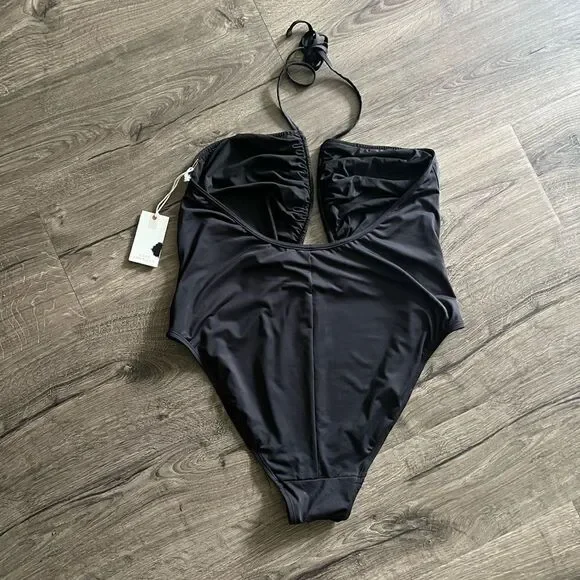 Good American Leilani Halter Neck One-Piece Swimsuit size 7 - Picture 4 of 7